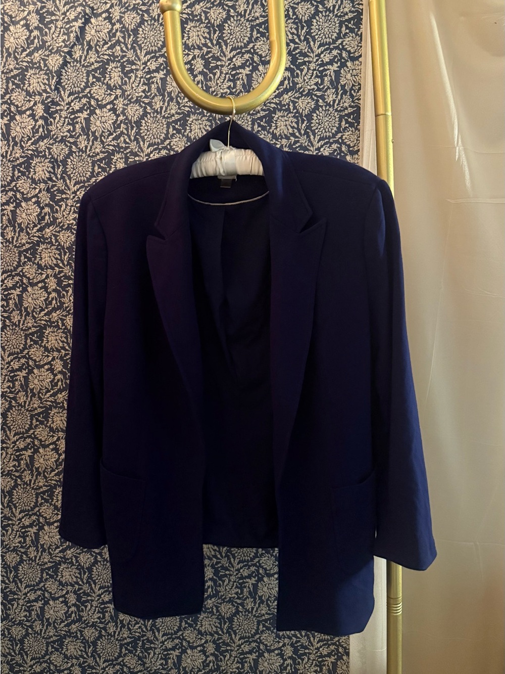 Anne Klein Navy Open Front Blazer Size XL